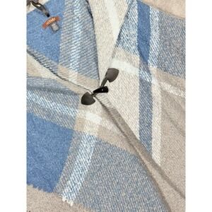 Altare Blue Gray‎ Poncho Shawl Fringe Sweater Women's One Size Soft